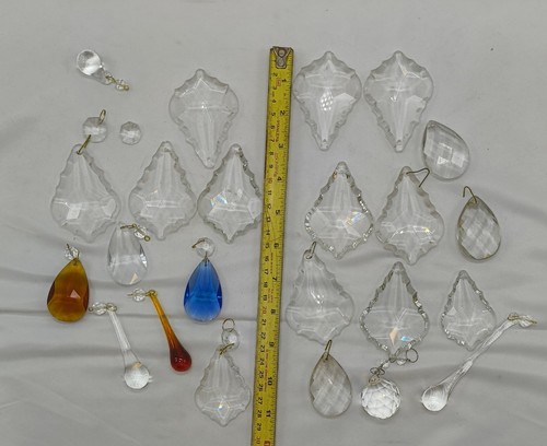 Lot vintage glass - 23, lamp