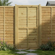Waney lap garden gate treated - lap,