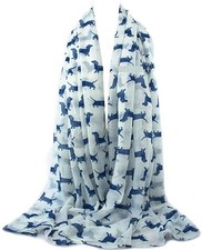 Dachshund scarf white - in, with
