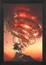 Red Tornado Framed Wall Art