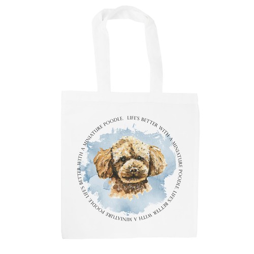 Miniature poodle tote bag - tote,