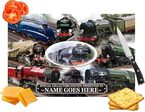 Steam trains chopping board - steam,