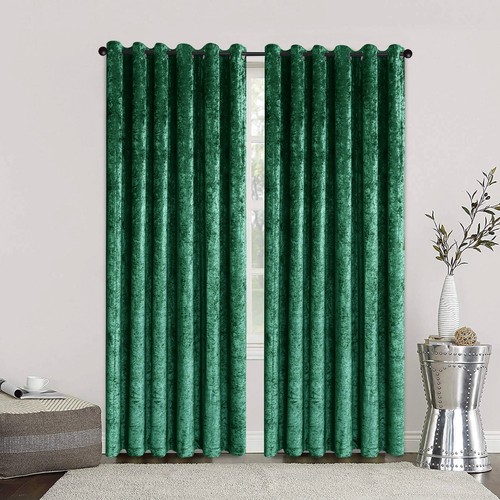 Velvet curtains pair eyelet - curtains,