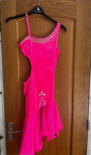 Pink latin dance dress - competition - size 6-10