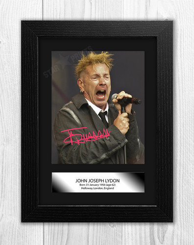 John lydon mounted - mounted, signed