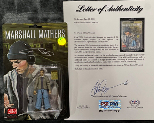 Psa signed eminem action - psa,