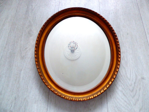 Vintage antique oval bevel - oval,