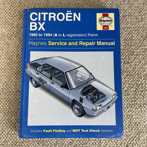 Haynes citroen 1983 1994 - citroen, bx