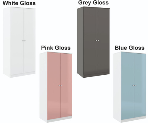 Denver white gloss bedroom - white,
