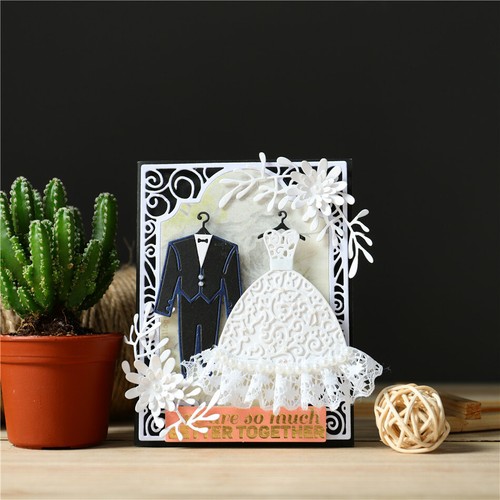 Dress wedding metal cutting - wedding,