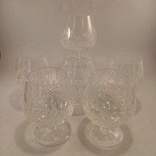 Waterford Crystal Colleen glasses x6 snifter brandy whiskey 5 1/8in lead crystal