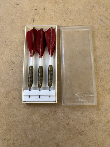 Vintage feathered brass darts - vintage,
