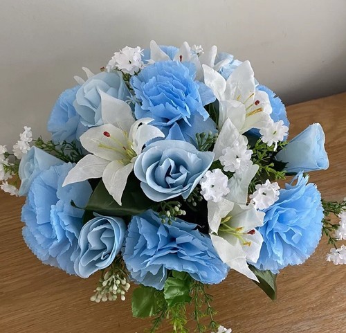 Artificial silk baby blue rose - artificial,
