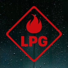 LPG Liquefied Petroleum Gas Logo Symbol Vinyl Safety Caravan Decal Sticker