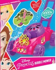 Disney Princess Kids Bubble Lawnmower Machine Blower Lawn Mower Garden Girls Toy