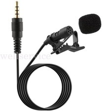 Clip-on Lapel Mini Lavalier Mic Microphone 3.5mm For Mobile Phone PC Recording
