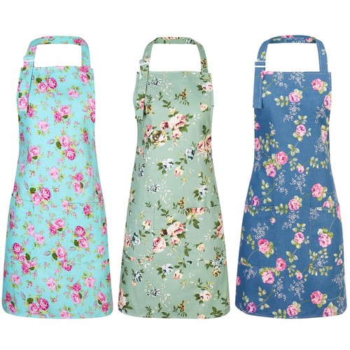 3pcs vintage flower aprons - 3pcs,