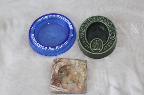 Three vintage ash trays - three,