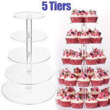 5 Tiers Clear Acrylic Cupcake