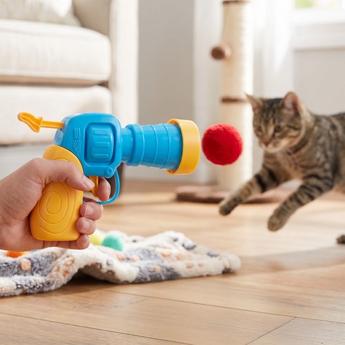 Cat pom launcher gun - pom,