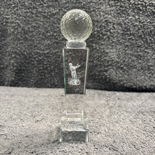 Crystal Glass Golf Trophy