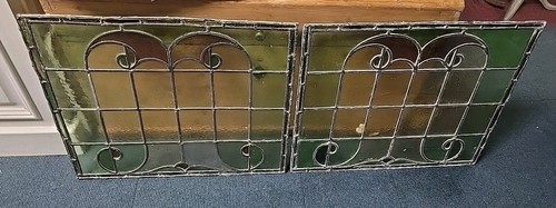 Antique stain glass windows - antique, x