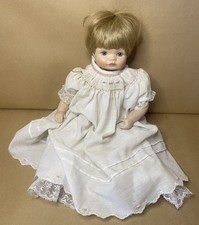 Vintage 1990s Baby Jessica Porcelain Doll. Limited Edition. 1992 Christening 13"