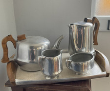 Picquot Ware Tea And Coffee Set With Tray 