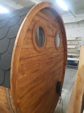 Luxury outdoor barrel sauna