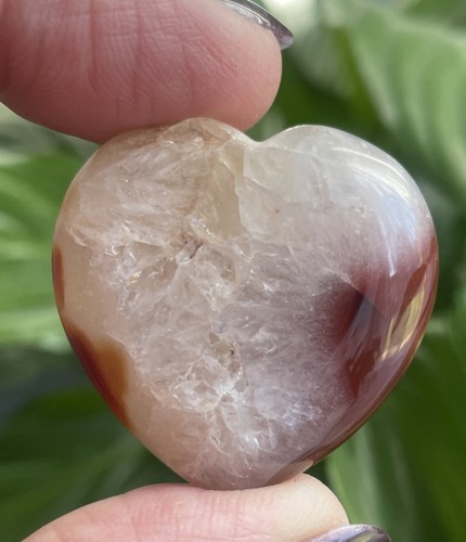 Carnelian crystal heart - crystal,
