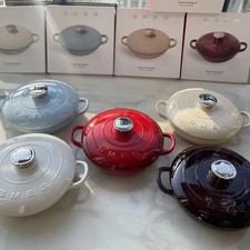 26CM Smeg Enamel Household Cast Iron Pot Gas Stove Induction Cooker Universal