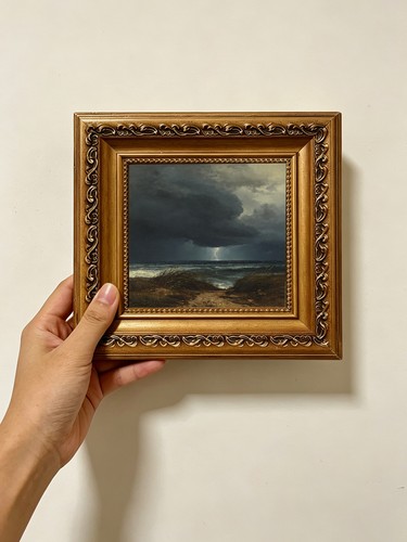 Stormy coast sea art - sea,