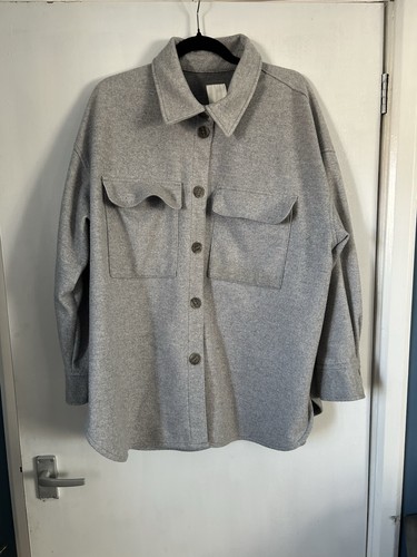 Grey shacket jacket - h&m,