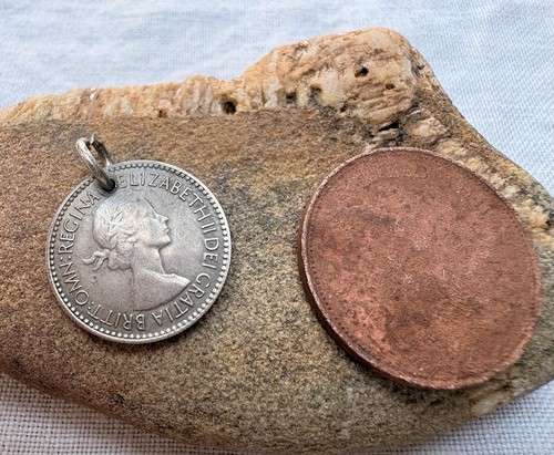 Vintage 1953 lucky sixpence - 1953,