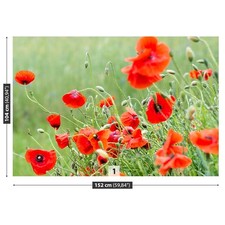 Photo wallpaper Wall mural Removable Self-adhesive Poppy field