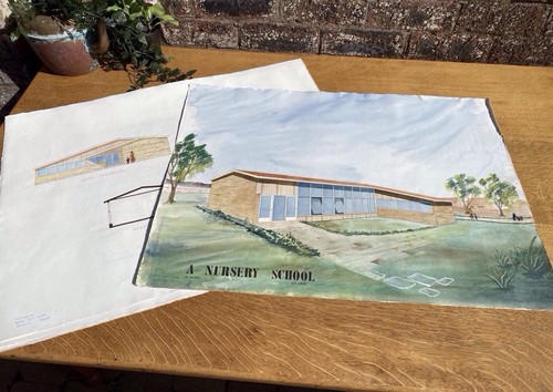 Mcm vintage architect drawings - architect,