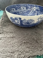 Antique Copeland Spode Italian Large Fruit Bowl Blue and White