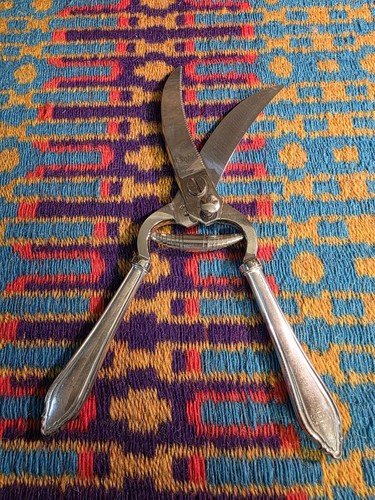 Antique sterling handle - handle, 10"