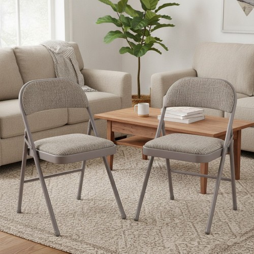 Folding chairs set grey - 2,