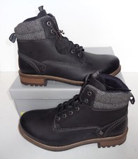 BENCH Mens Black Leather Boots
