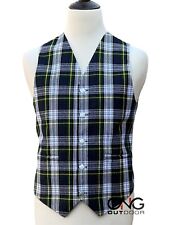 Men's Wedding Dress Gordon Tartan Vest 5 Button Scottish Kilt Waistcoat