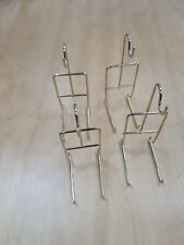 JES: Hanging Cup & Saucer Stand Gold Brassed Made in England - SET OF 4 STANDS