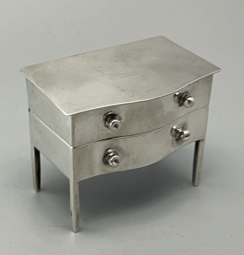 Edwardian silver double stamp - silver,