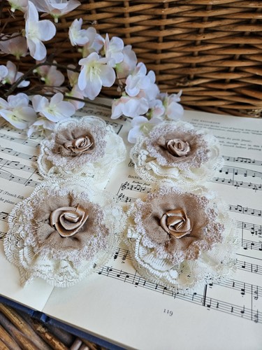 Handmade lace fabric - handmade, flowers