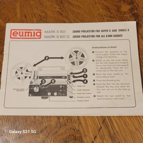 Vintage eumig mark s807 s807d - vintage,