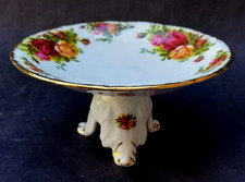 BONE CHINA ROYAL ALBERT OLD COUNTRY ROSES SMALL FOOTED TAZZA