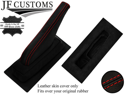 Red stitch leather over rubber - red,