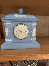 RARE VINTAGE WEDGWOOD ENGLAND BLUE JASPER WARE JASPERWARE DANCING HOURS CLOCK