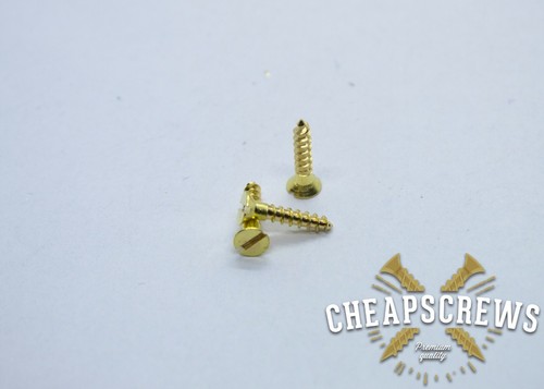 Solid brass screw slotted - solid,