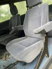 2002 VW T4 CARAVELLE PAIR REAR FIXED BLUE VELOUR CAPTAINS SEATS CHAIRS